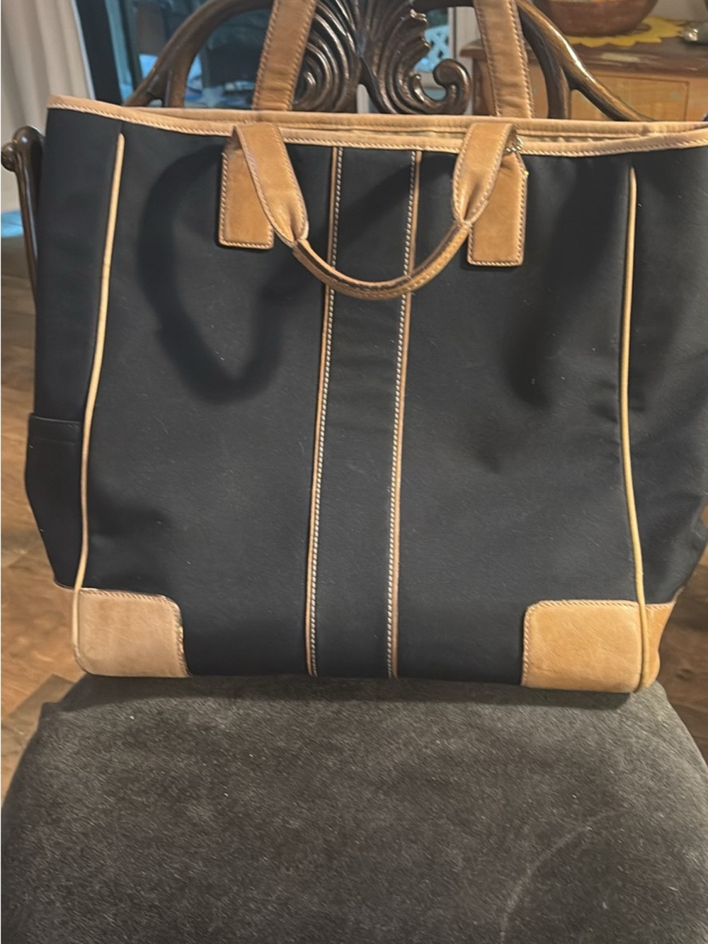Classic Black and Tan Satchel